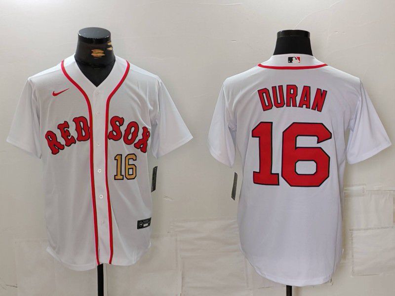 Men Boston Red Sox #16 Duran White Game 2024 Nike MLB Jersey style 2->boston red sox->MLB Jersey